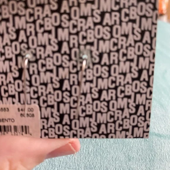 Marc by Marc Jacobs dangly teal and silver earrings - Picture 3 of 3